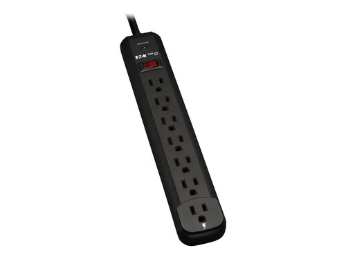 Tripp Lite Protect It! Surge (7) Outlet (4 Transformers) 12ft Cord 1080 Joules, Black