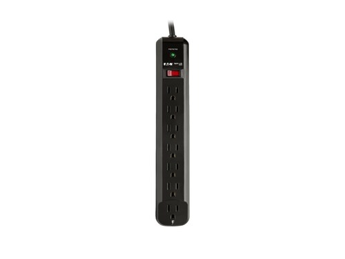 Tripp Lite Protect It! Surge (7) Outlet (4 Transformers) 12ft Cord 1080 Joules, Black
