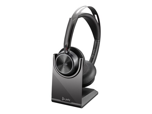 HP Poly Voyager Focus 2 Microsoft Teams Certified USB-C-C Headset w  USB-C A Adapter & Charging Stand