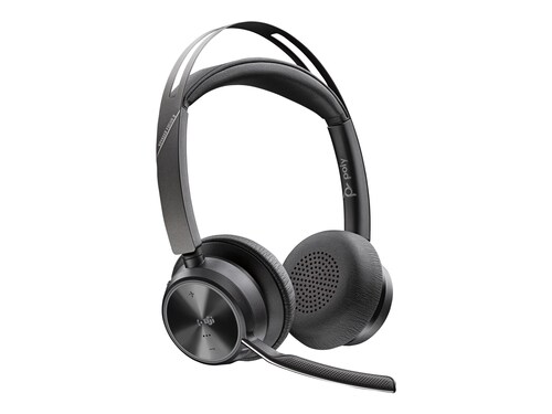 HP Poly Voyager Focus 2 Microsoft Teams Certified USB-C-C Headset w  USB-C A Adapter & Charging Stand