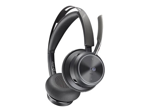 HP Poly Voyager Focus 2 Microsoft Teams Certified USB-C-C Headset w  USB-C A Adapter & Charging Stand