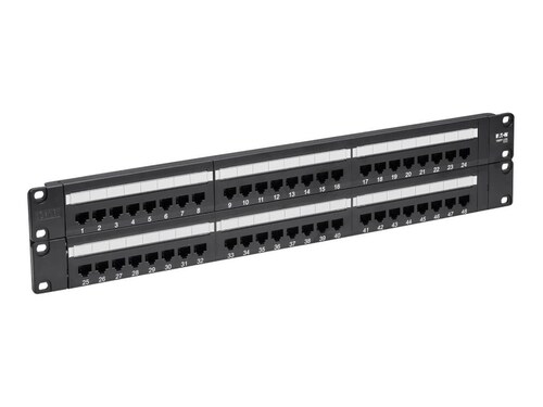 Tripp Lite 48-Port Cat6 Cat5 Patch Panel Rackmount 110 Punch Down RJ45 Ethernet 1URM 568B