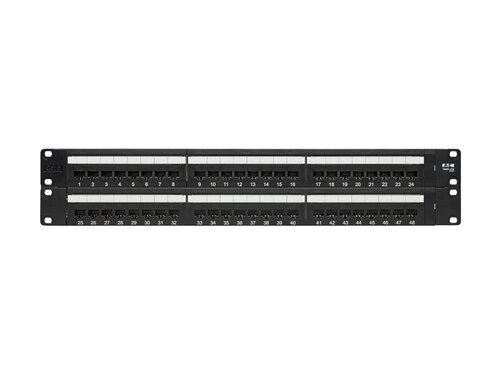Tripp Lite 48-Port Cat6 Cat5 Patch Panel Rackmount 110 Punch Down RJ45 Ethernet 1URM 568B